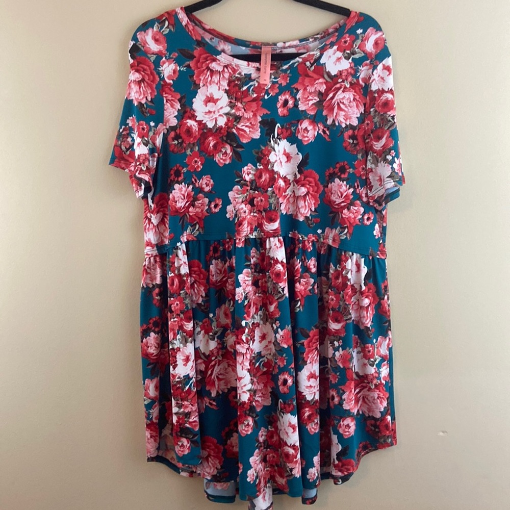 floral honeyme curvy dress size L